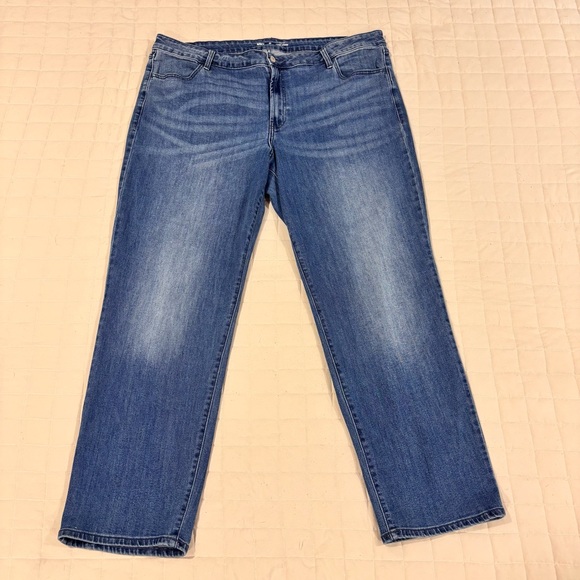 Old Navy Women's Blue High Rise Wow Loose Leg Jeans 22 Long - Picture 1 of 10